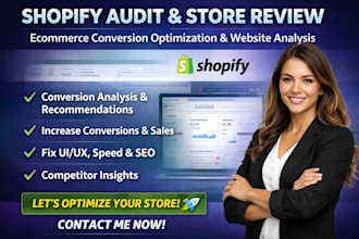 do shopify audit store review optimization ecommerce conversion website analysis