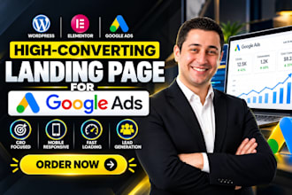 design a high converting landing page and setup google ads compaigns