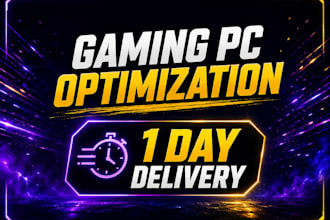 optimize your PC for gaming, fps and low latency