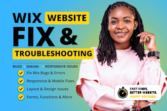 fix wix website bugs responsive issues, ecommerce store and wix website errors