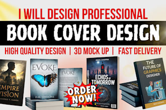 design book cover design, create illustrate fairytale kids book cover design art