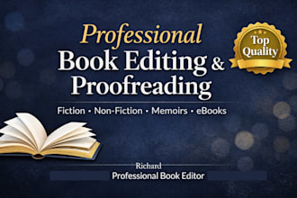 do KDP book editing, paperback, amazon kindle formatting, proofread and layout