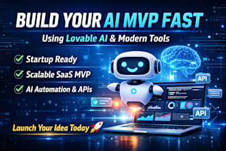 build apps ai website, saas mvp using lovable, supabase, bolt, and replit