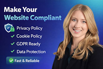 create website privacy policy, cookie policy, data protection, gdpr compliance