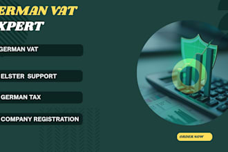 do german tax return, vat filing, income tax, corporate tax, and bookkeeping for