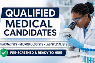 recruit source medical role screen qualified pharmacy microbiology