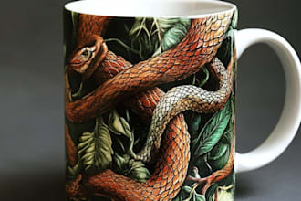draw coffee mug design, custom mug design