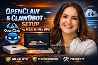 setup openclaw clowdbot or vps server moltbot openclaw clawbot on macmini docker