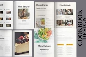 be your cookbook design cookbook writing recipe book layout design meal plan