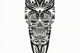 draw a custom tribal tattoo and ornamental prints