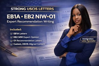 deliver professional expert opinion recommendation letter for eb2 niw eb1a o1