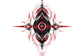 create your sleeve tattoo, tribal tattoo, realistic tattoo,