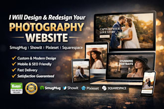 design and redesign photography website on smugmug showit pixieset squarespace