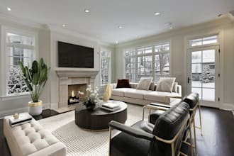 do realistic virtual staging for real estate photos and empty rooms