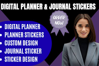 create vibrant digital planner and journal stickers to boost your sales