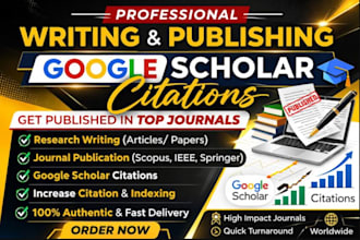 write and publish article on google scholar and scopus index journal