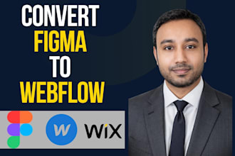 create stunning figma to webflow or webflow website or webflow landing page