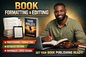 do book formatting, editing your manuscript, book publishing on amazon KDP