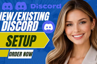 setup new and existing discord server, whop setup within 24 hours