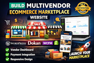 build multivendor ecommerce marketplace website via wordpress dokan wcfm shopify