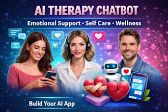 develop saas ai therapy website, ai mental wellness app,ai emotional support app