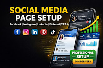 create social media accounts professionally and set up business pages