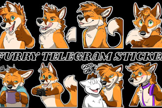 draw cute furry nsfw telegram sticker discord sticker animated furry emotes GIF