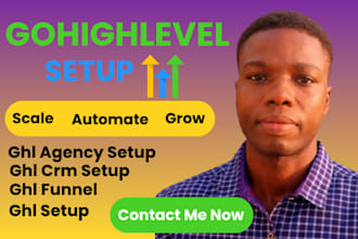 setup gohighlevel CRM, funnels, website and provide ghl agency support