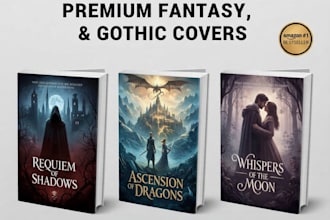 design book cover design, fantasy book, romance book, gothic, and kdp cover