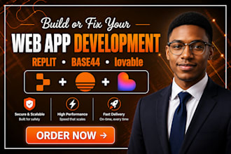 build, fix and deploy web apps using replit, lovable and base44 saas mvp expert