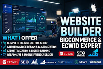 design bigcommerce online store ecwid shift4shop ecommerce website online shop