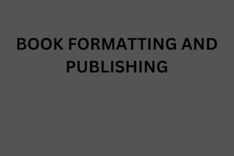 book formatting and publishing