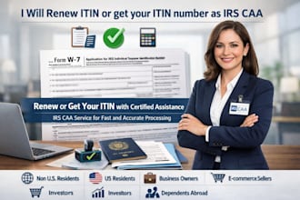 renew itin or get your itin number as irs caa