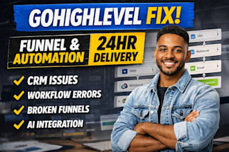 fix gohighlevel gohighlevel funnel, workflow, and CRM issues