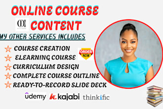 create online course content course creation course curriculum elearning course