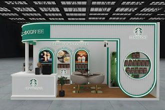 design 3d kiosk, gondola display, posm, trade booth, podium and exhibition stand