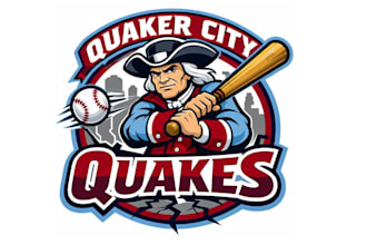 design high quality baseball mascot logo with t shirt design