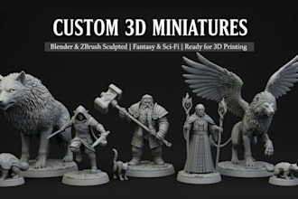 sculpt 3d miniature warhammer tabletop dnd 3d model stl figurine for 3d printing