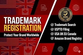 do trademark search and trademark registration USA UK eu canada uspto