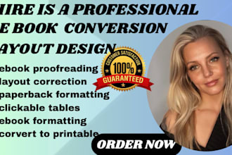 do ebook conversion and ebook proofreading PDF word in  design to epub kindle