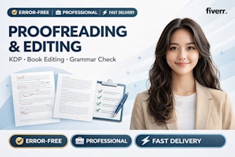 professionally proofread and edit your book for amazon KDP