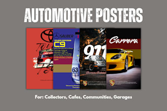 design profesional automotive posters for you