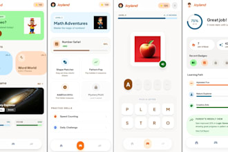 develop a kids learning app with games and educational content