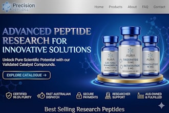build peptide website, peptide store, research peptide website, supplement store