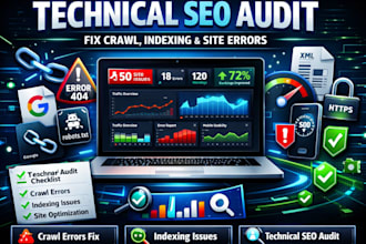 do technical SEO audit and fix crawl, indexing and site errors