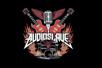 design high quality rock star mascot logo with t shirt design