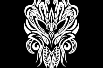 draw  a tribal tattoo for you