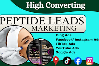 generate peptide leads, supplements, facebook ads peptide therapy google ads