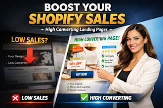 design high converting shopify landing page or product page that boosts sales