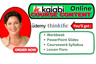 online course content, ecourse, ppt, workbook, coursework syllabus lesson plan